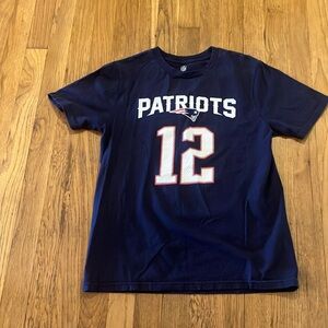 Vintage Tom Brady New England patriots kids tee shirt size large 14/16